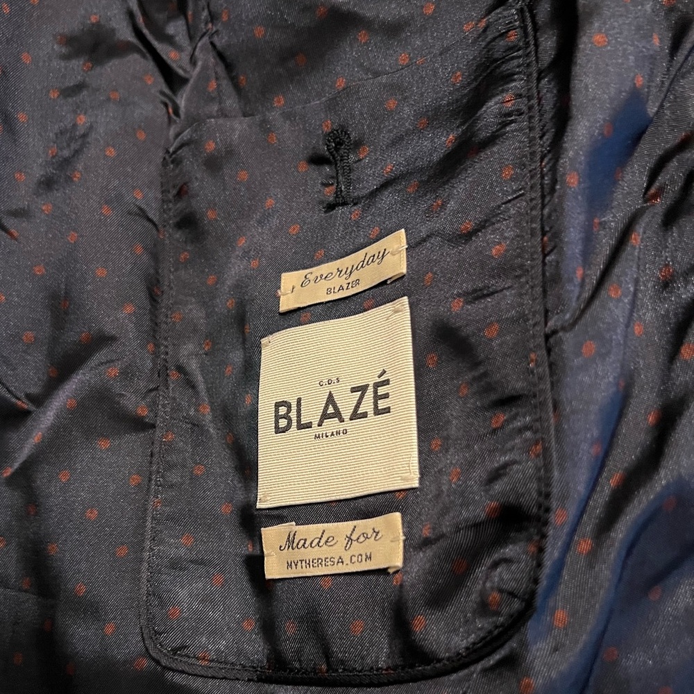 Blaze Milano Wool Jacket Everyday Double-Breasted Blazer Sz US 10 - Picture 13 of 16
